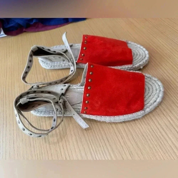 RAYE Deb Espadrille in Tomato & Tan size 7.5 - Picture 5 of 10